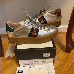 Gucci ace platform sneakers